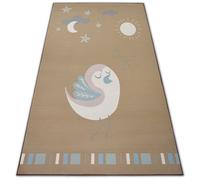 TAPIS d`enfant LOKO Petit Oiseau beige antidérapant 160x220 cm