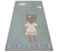TAPIS d`enfant LOKO Petite Souris vert antidérapant 160x220 cm