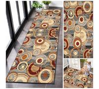 Tapis d Entree Interieur Tapis de Cuisine Devant Evier Tapis de Passage Couloir Tapis Sol Antidérapant Tapis Lavable en Machine Rectangulaire Tapis de Couloir au Metre Pour Salon Bureau 50 x 160 cm