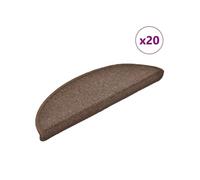 Tapis d escalier 20 pcs marron café 56x17x3 cm