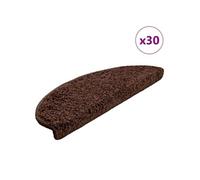 Tapis d escalier 30 pcs marron 65x21x4 cm