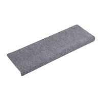 Tapis d’Escalier 5 Pièces 65x21x4 cm Gris Clair dérapant Polypropylène | Nettoyage machine, bord rectangulaire, usage intérieur, pose simple, design sobre
