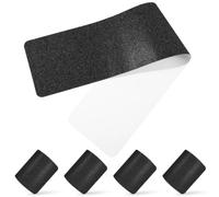 Tapis D’escalier Antidérapants Auto-adhésifs 5 Pièces en PVC Noir | Bruit, Surface Résistante à L’usure, pour Marches Intérieures et Extérieures, Pose Simple