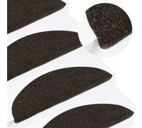 vidaXL Tapis d'escalier Auto-adhésifs 10 pcs Anthracite 56x17x3 cm, décoration de Marche, Protection de Marche d'escalier, décoration d'escalier