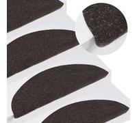 vidaXL Tapis d'escalier auto-adhésifs 10 pcs antidérapants 56x17x3 cm Noir