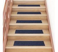 Tapis d escalier autocollants Rectangulaire 15 pcs 76x20 cm Gris G