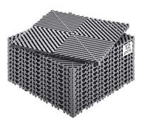 Tapis dalle de sol de drainage modulaire emboîtable VEVOR 310x310 mm 12 pcs gris PP 15 mm Gris