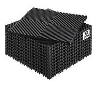 Tapis dalle de sol de drainage modulaire emboîtable VEVOR 310x310 mm 12 pcs noir PP 15,1 mm