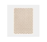 Tapis damier à poils longs - Colorama - Beige rétro - 200 x 290 cm