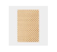 Tapis damier à poils longs - Colorama - Jaune rétro - 160 x 230 cm
