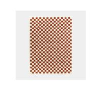 Tapis damier à poils longs - Colorama - Rouge terracotta - 160 x 230 cm