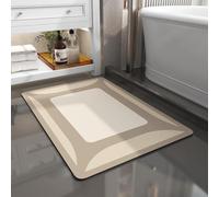 Tapis de Baignoire Diatomite, Grande Taille, Antidérapant, Absorbant, Tapis Vaisselle, pour la Salle de Bains, la Cuisine, l'entrée(Beige,45x75cm)