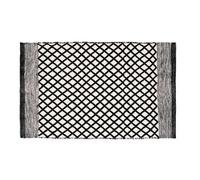 Tapis de bain 50 x 80 cm - 100% PET recyclé - noir et blanc - Tara WENKO