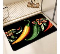 Tapis de Bain 70x140cm Plant Tapis Salle de Bain Absorbant Vaisselle Antidérapant et Séchage Rapide, Ultra Mince, Diatomite, Lavable Rug Décorer pour Douche Baignoire D'entrée Cuisine Chambre 7-1031