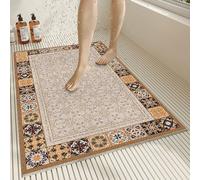 Tapis de bain 90x120 cm, tapis de douche antidérapant en PVC avec trou de drainage, idéal pour les zones humides