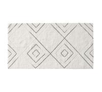 Tapis de bain à losanges en coton tufté 60x120cm
