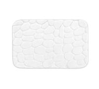 Tapis de bain à mémoire de forme Galet - 50 x 80 cm - Blanc