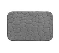 Tapis de bain à mémoire de forme Galet - 50 x 80 cm - Gris anthracite