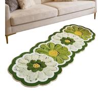 Tapis de bain à motif floral, tapis antidérapant, grand tapis absorbant avec matériau lavable, plate-forme de cuisson au design compact, tapis de salle de bain doux et confortable, tapis de sol pour
