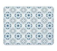 Douceur d'Intérieur – Tapis de bain Atlanta – Diatomite imprimée 35 x 45 cm Bleu