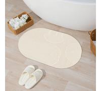 Tapis de bain à séchage rapide - Tapis de bain ultra fin avec dos en caoutchouc pour le sol de la salle de bain - Tapis de douche lavable et antidérapant s'adaptant sous la porte - Devant le lavabo, l