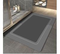 Tapis de Bain - Absorbant - Diatomite - AntidéRapant - 40 x 60 cm - Gris