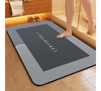 Tapis de Bain Antidérapant 40x60cm Tapis Salle de Bain Diatomite Super Absorbant, Tapis de Douche Absorbant Lavable Tapis à Séchage Rapide, Petit Tapis de Salle de Bain Doux Tapis D'entré, Garden