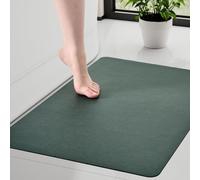 Tapis de bain antidérapant, 43 x 70 cm, super absorbant, à séchage rapide, couleur verte