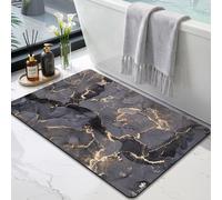 Tapis de bain antidérapant, 50 x 80 cm, très absorbant, à séchage rapide, couleur gris foncé