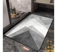 Tapis de Bain Antidérapant 80x120cm en Diatomite Super Absorbant, Lavable à Séchage Rapide, Grand Tapis de Douche Doux pour Salle de Bain et Entrée, Painting
