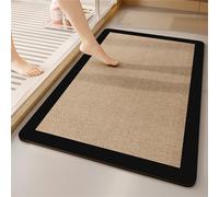 Tapis de Bain Antidérapant 80x150cm, Douche Super Absorbant Séchage Rapide, Tapis Salle de Bain Lavable Diatomite, Pink Bath Mat Rug