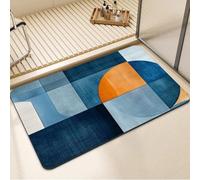 Tapis de Bain Antiderapant Absorbant Séchage Rapide, Tapis de Douche Antidérapant Lavable, Facile à Nettoyer Doux Bath Mat pour Baignoire Sortie de Douche Portes de Salle de Bain Modern 70x140cm 7-916