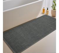 Tapis de bain antidérapant, absorbant, ultra-fin, 60 x 120 cm, gris foncé