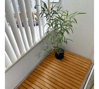 Tapis de Bain antidérapant en caillebotis de Bois, rectangulaire, 30, 40, 50, 60, 70, 80, 90, 100, 110, 120 cm, pour Balcon, Spa, Sauna, Salle de Bain, Douche(90x50cm/35x20in)