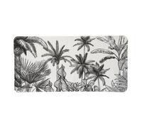 Tapis de bain antidérapant imprimé tropical 60x120cm