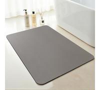 Tapis de bain – Antidérapant, super absorbant – Lavable, à séchage rapide – Pour douche et salle de bain – Gris clair, 60 x 150 cm