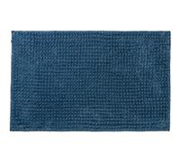Tapis de bain chenille 50x80 en polyester uni bleu 50x80cm