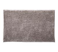 Tapis de bain chenille 50x80 en polyester uni gris lunaire 50x80cm