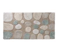 Tapis de bain déco galet en coton tufté 60x120cm