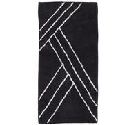 Tapis de bain déco géométrique en coton 60x120cm