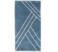 Tapis de bain déco géométrique en coton 60x120cm