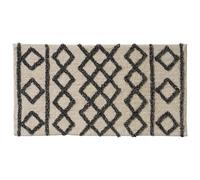Tapis de bain déco géométrique en coton tufté 60x120cm