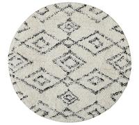 Tapis de bain déco rond en coton tufté 70x70cm