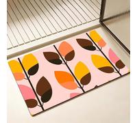 Tapis de Bain Diatomite Antidérapant 30 x 50 cm, rose Diatomites Stone Bath Mat, Tapis de Douche Super Absorbant, Lavable, Séchage Rapide, pour Douche, Baignoire, Salle à Réception, Feuille D-8976