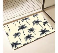 Tapis de Bain Diatomite Antidérapant 70 x 120 cm, Gris Diatomites Stone Bath Mat, Tapis de Douche Super Absorbant, Séchage Rapide, Douche, Baignoire, Salle à Réception, Salon, arbre de coco D-8451