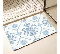 Tapis de Bain Diatomite Antidérapant 70 x 120 cm, Gris Diatomites Stone Bath Mat, Tapis de Douche Super Absorbant, Lavable, Séchage Rapide, pour Douche, Baignoire, Salle à Réception, Bohémie D-8838