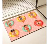 Tapis de Bain Diatomite Antidérapant 70 x 120 cm, rose Diatomites Stone Bath Mat, Tapis de Douche Super Absorbant, Séchage Rapide, pour Douche, Baignoire, Salle à Réception, Salon, nager D-8973