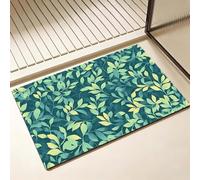 Tapis de Bain Diatomite Antidérapant 70 x 120 cm, Vert Diatomites Stone Bath Mat, Tapis de Douche Super Absorbant, Lavable, Séchage Rapide, pour Douche, Baignoire, Salle à Réception, Feuille D-8622