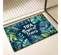Tapis de Bain Diatomite Antidérapant 70 x 120 cm, Vert Diatomites Stone Bath Mat, Tapis de Douche Super Absorbant, Lavable, Séchage Rapide, pour Douche, Baignoire, Salle à Réception, Plante D-8271