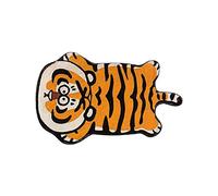 Tapis de Bain Doux et Doux en Forme de Tigre - Super Doux pour la Peau - Absorption de l'eau - Porte antidérapante - Petit Tapis en Peluche Confortable pour Chambre à Coucher